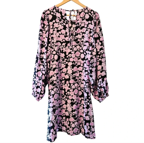 MSCH Copenhagen Women's Boho Floral Print Balloon Sleeve Feminine Casual Dress L - Picture 11 of 16